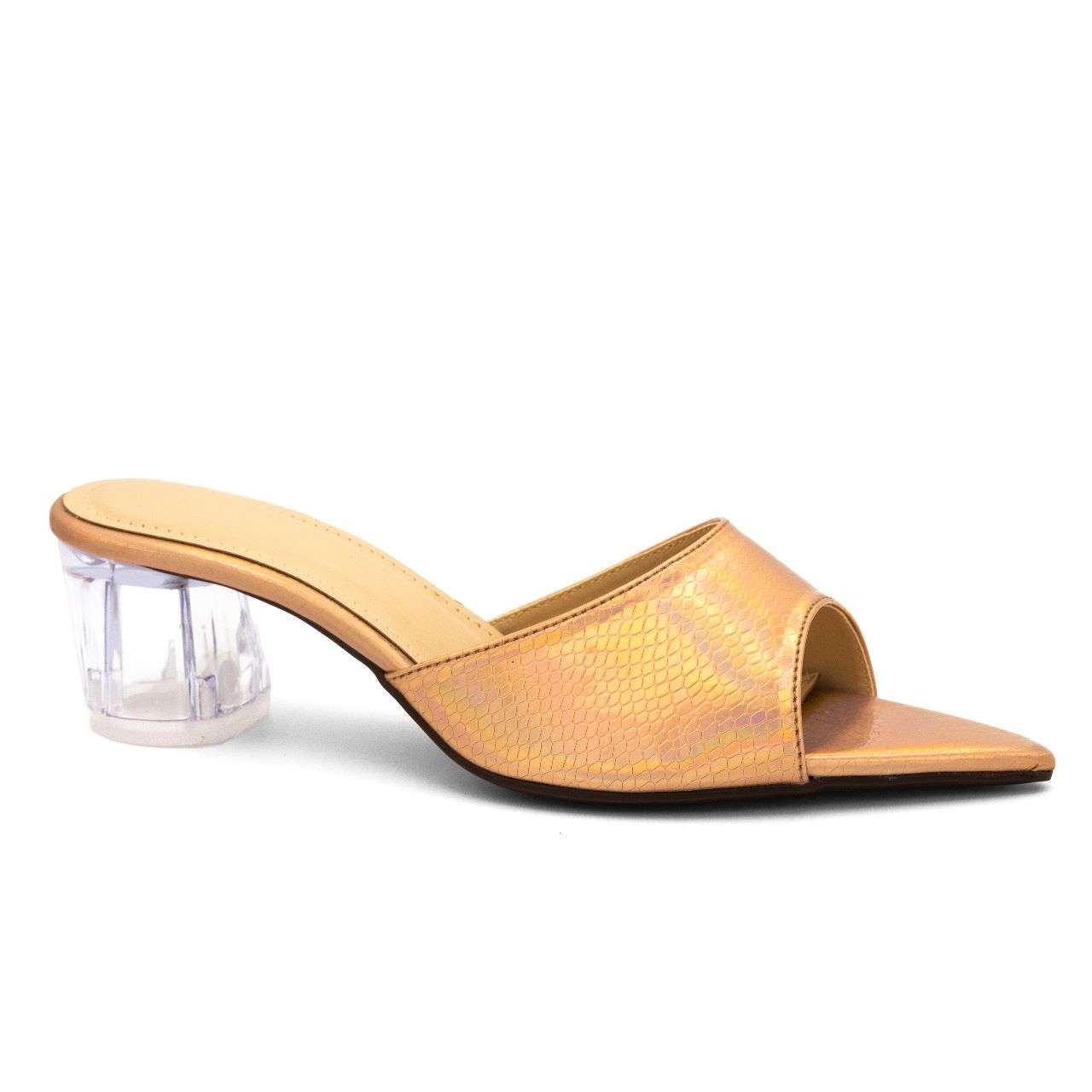 Crystal block heel