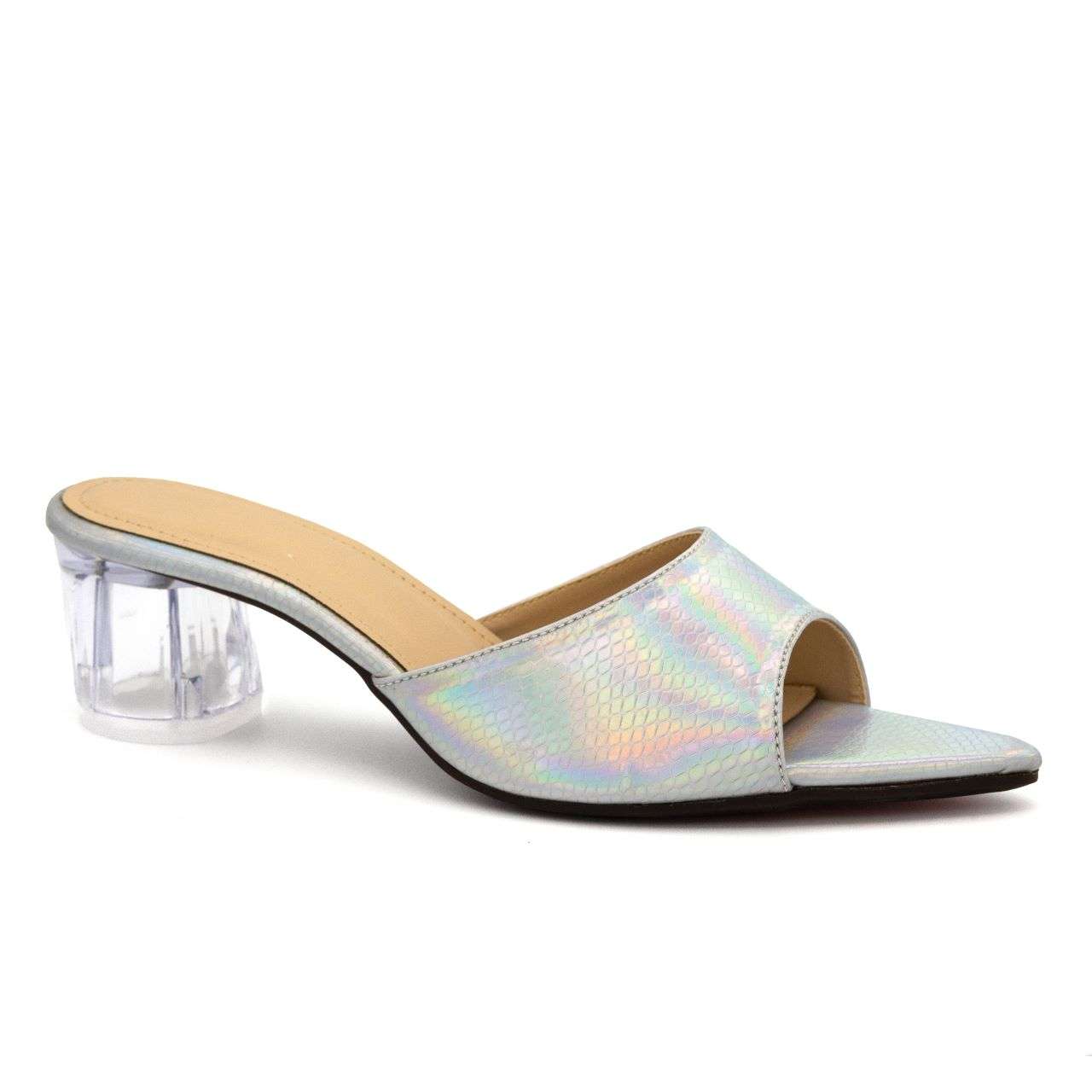 Crystal block heel