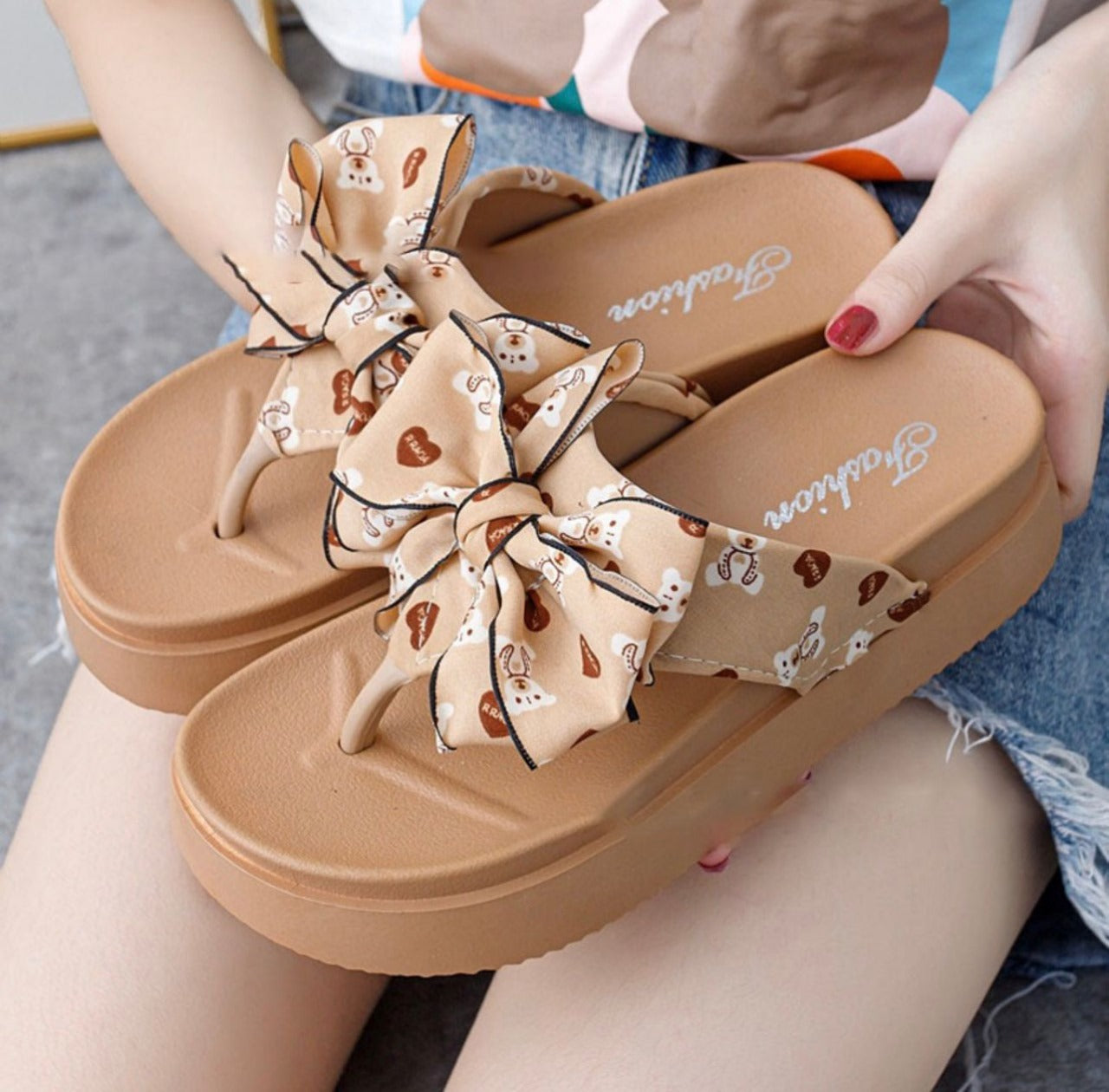 Floria bow flipflop